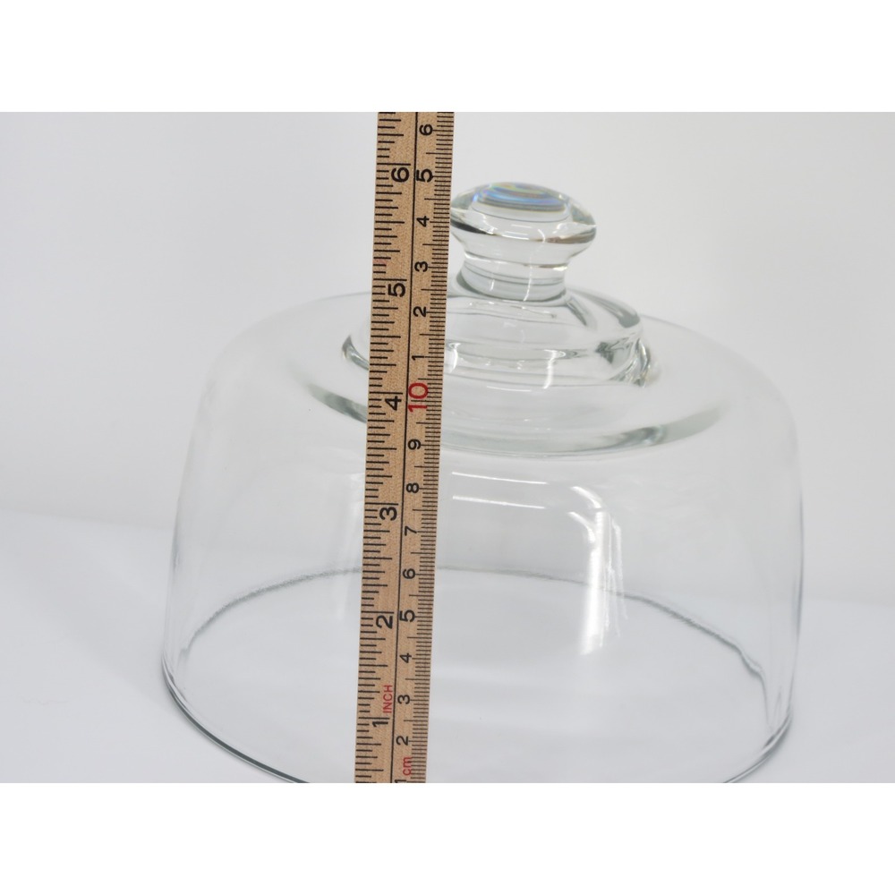 Clear Glass Cheese Dome Cloche Food Cover Cake Stand Cover Lid Minimalist 6x6" - Picture 7 of 7
